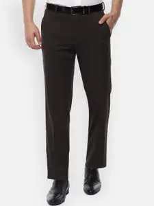 Van Heusen Men Brown Formal Trousers