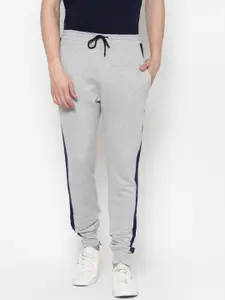 PAUSE SPORT Men Grey-Toned Solid Slim Fit Antimicrobial Trackpant