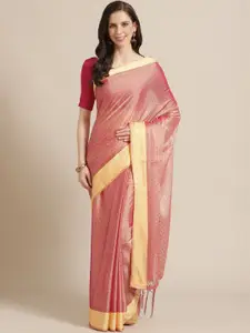 Saree mall Pink & Yellow Printed  Saree