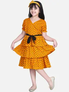 StyleStone Orange Crepe Dress