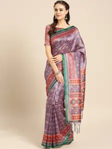 Saree mall Blue & Green Silk Blend Sarees