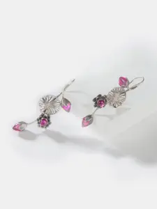 SHAYA Silver Contemporary Half Hoop Earrings