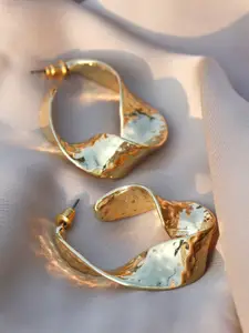 JOKER & WITCH Gold-Toned Circular Half Hoop Earrings
