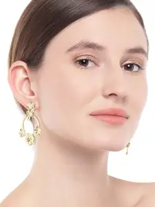 OOMPH Gold Contemporary Drop Earrings