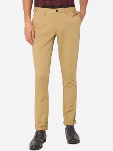 JADE BLUE Men Khaki Slim Fit Regular Trousers