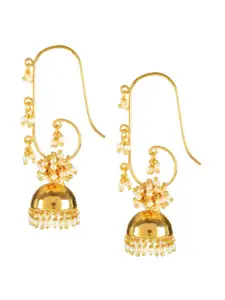 Adwitiya Collection Gold Contemporary Jhumkas Earrings