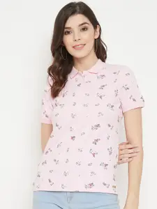 Madame Women Pink Floral Shirt Style Top