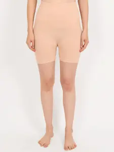 Beau Design Women Peach-Coloured Solid Tummy & Thigh Shapewear
