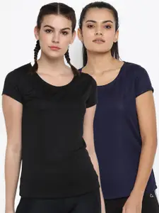ScoldMe Women Pack Of 2 Slim-Fit T-shirt