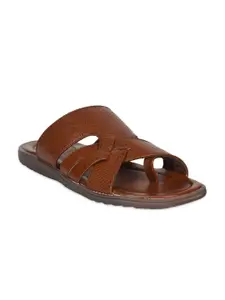 Ajanta Men Brown Leather Comfort Sandals