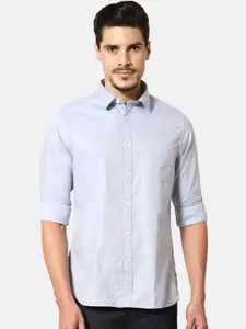 J Hampstead Men Blue Slim Fit Casual Shirt
