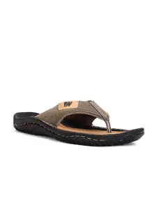 Weinbrenner Men Brown & Black PU Comfort Sandals