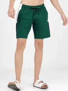 HIGHLANDER Men Green Slim Fit Mid-Rise Regular Shorts