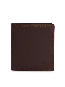 Kara Men Brown Solid PU Two Fold Wallet