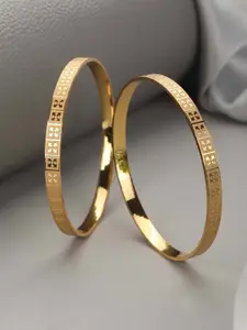 Priyaasi Set Of 2 Gold-Plated Handcrafted Bangles