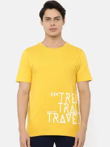 Wildcraft Men Yellow Typography Printed T-shirt