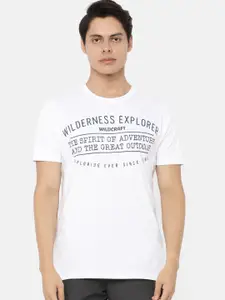 Wildcraft Men White Typography Printed T-shirt