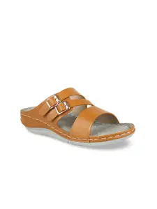 VALIOSAA Beige Comfort Sandals with Buckles