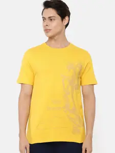 Wildcraft Men Yellow Graphic Printed Casual T-shirt