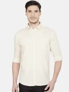 Oxemberg Men Beige Slim Fit Casual Shirt