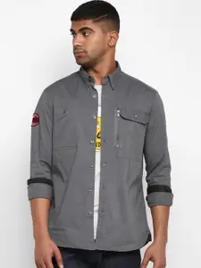 Royal Enfield Men Grey Casual Shirt