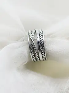 JOKER & WITCH Oxidised Silver-Plated Finger Ring