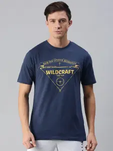 Wildcraft Men Navy Blue Brand Logo Printed T-shirt
