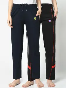 VIMAL JONNEY Women Pack Of 2 Solid Lounge Pants