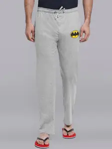 Free Authority Men Grey Melange Batman Printed Lounge Pants