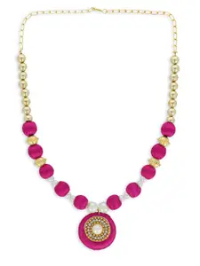 AKSHARA Pink & White Choker Necklace