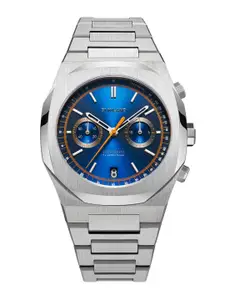 D1 Milano Men Royal Blue Chronograph Dial Stainless Steel Strap Watch - CHBJ09