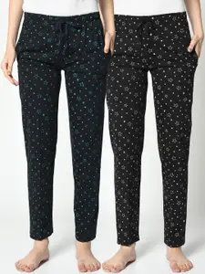 VIMAL JONNEY Women Pack Of 2 Printed Lounge Pants