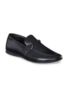 Duke Men Black Solid Formal Slip On Shoes
