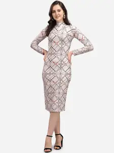 PURVAJA Women Beige Bodycon Dress