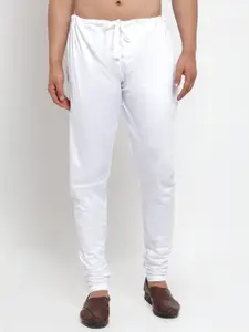 Sanwara Men White Solid Cotton Pyjama