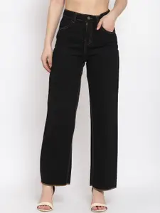 Kotty Women Black Flared High-Rise Jeans