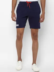 Allen Solly Tribe Men Navy Blue Slim Fit Mid-Rise Regular Shorts