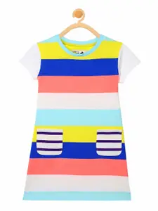 Cherry Crumble Girls Multicoloured Striped A-Line Dress
