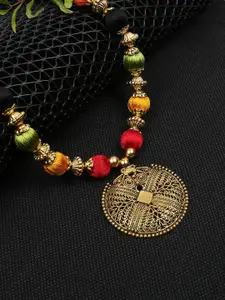 AKSHARA Multicoloured Handcrafted Long Pendent Necklace