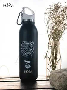 HOOM Black & White Typography Stainless Steel Flask Water Bottle 600 ML