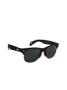 Walrus Men Green Lens & Black Square Sunglasses with UV Protected Lens