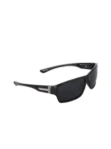 Walrus Men Black Lens & Black Rectangle Sunglasses LSGM-GABLE-II-020202-Black