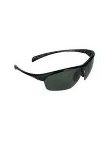 Walrus Men Green Lens & Black Sports Sunglasses with UV Protected Lens
