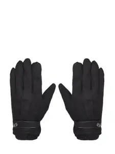 FabSeasons Women Black Suede Winter Gloves