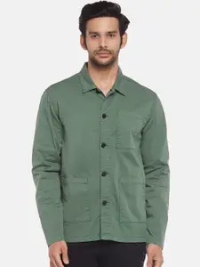 People Men Green Casual Shirt