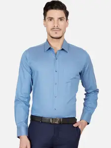 Oxemberg Men Blue Slim Fit Casual Shirt
