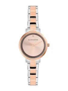 GIORDANO Women Rose Gold-Toned Dial Bracelet Style Straps Analogue Watch - GD-2027-33