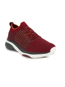 Campus Men Burgundy Mesh Running Shoes