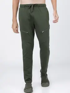 HIGHLANDER Men Olive Green Slim-Fit Track Pants