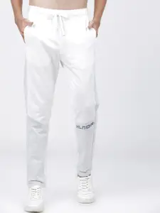 HIGHLANDER Men White Solid Slim-Fit Track Pants